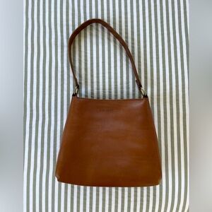 Portland Leather Triangle Shoulder Bag in Honey